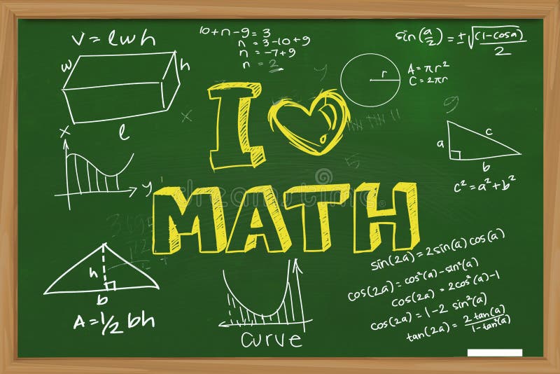 Ich liebe Mathe lizenzfreies stockbild Ich liebe Mathe lizenzfreies stockbild