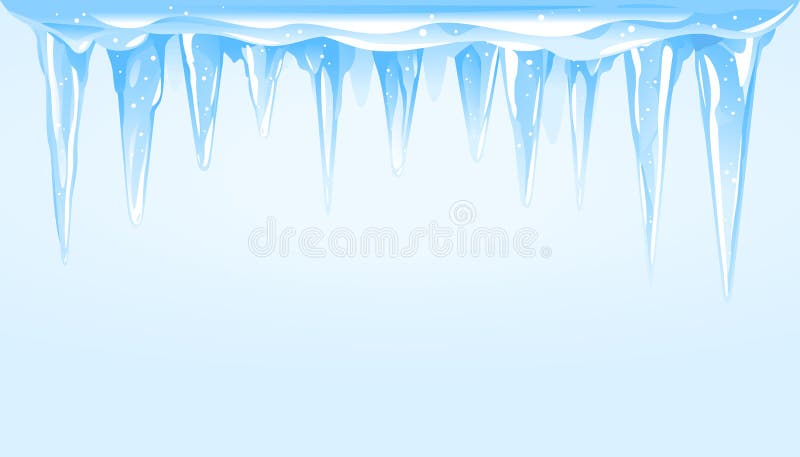 Icicles cluster background illustration