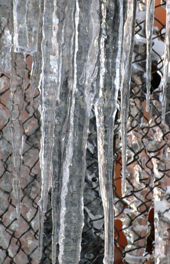 Icicles Hanging from Roof on Wood House Stock Photo Image of