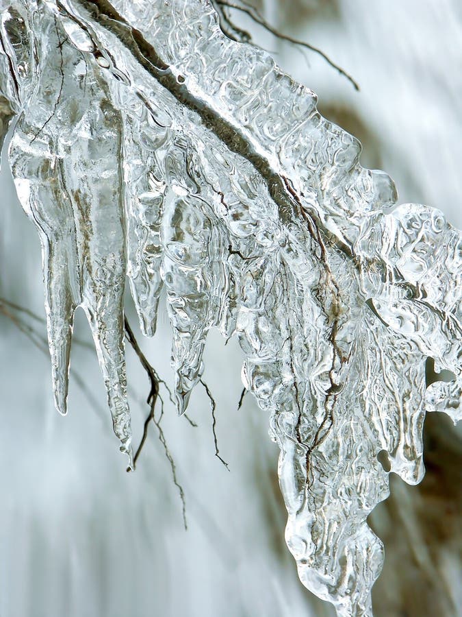 Icicles from melting snow in winter stock photo Icicles from melting snow in winter stock photo