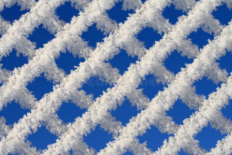 Icing Fence royalty free stock photography