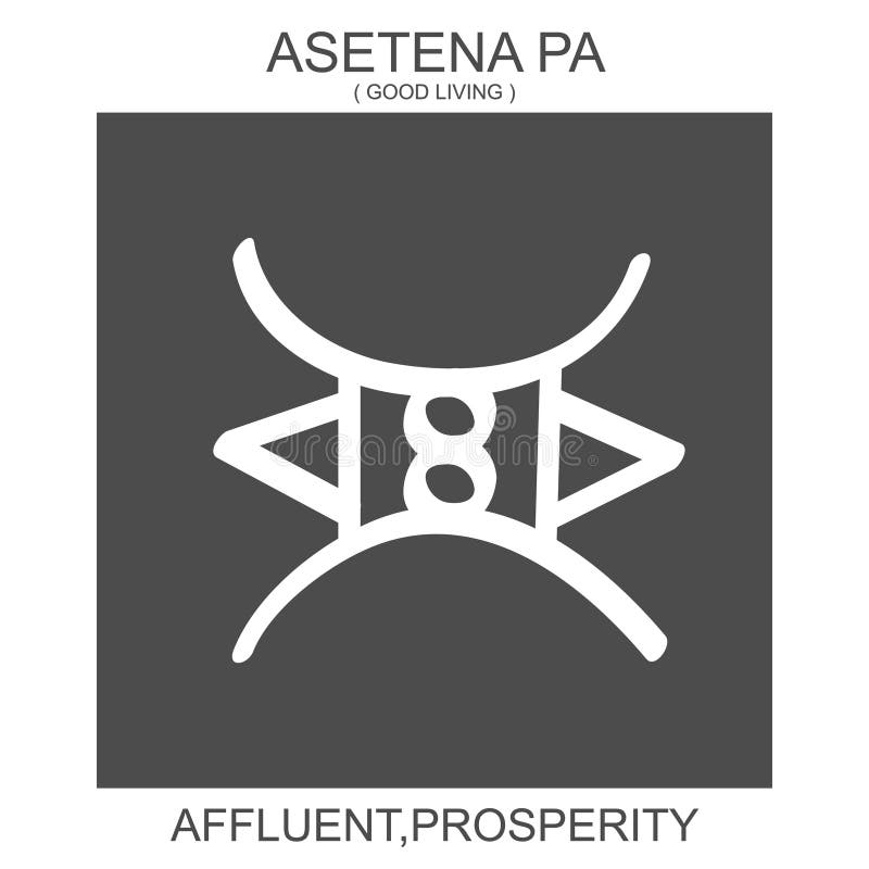icon with african adinkra symbol Asetena Pa. Symbol of Affluent and Prosperity