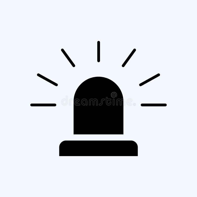 Icon Alert Suitable For Security Symbol Glyph Style Simple Design