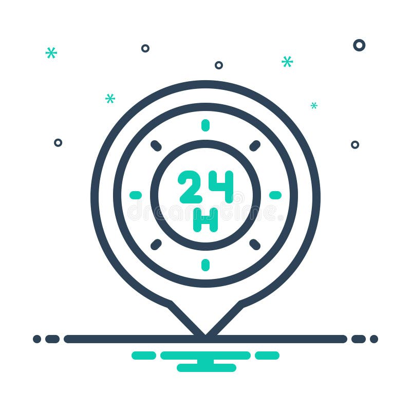 Mix Icon for always at Any Time and Eternally Stock Illustration Mix Icon for always at Any Time and Eternally Stock Illustration