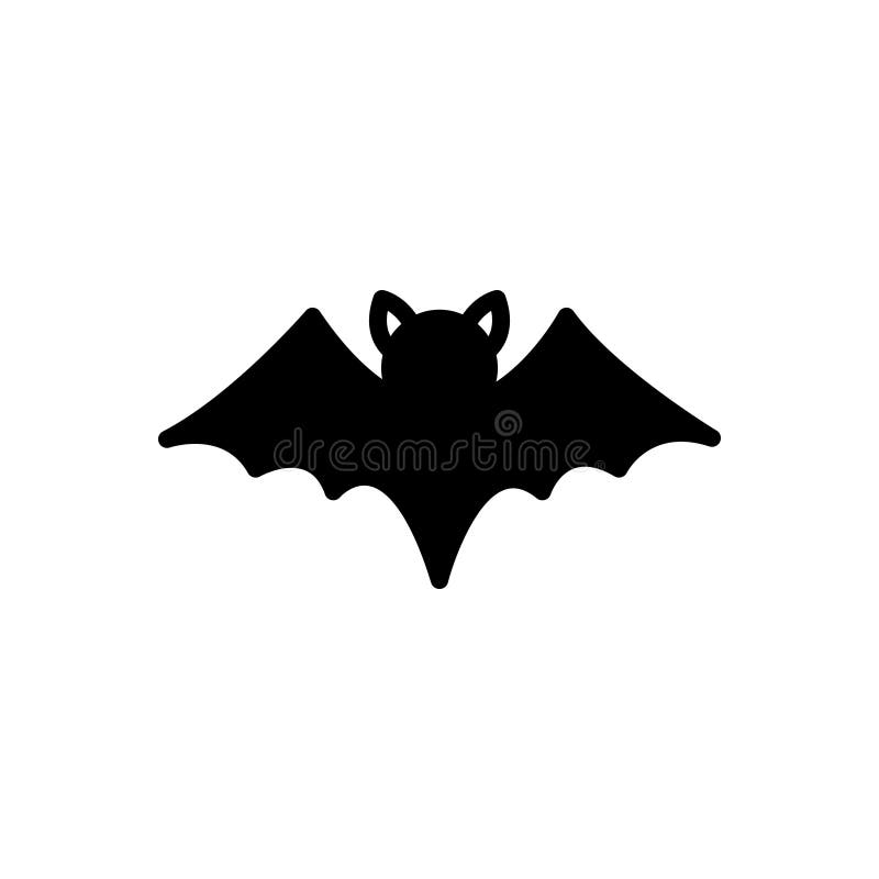 Black Solid Icon for Bat, Flying and Animal Stock Vector - Illustration of  black, logo: 147175144