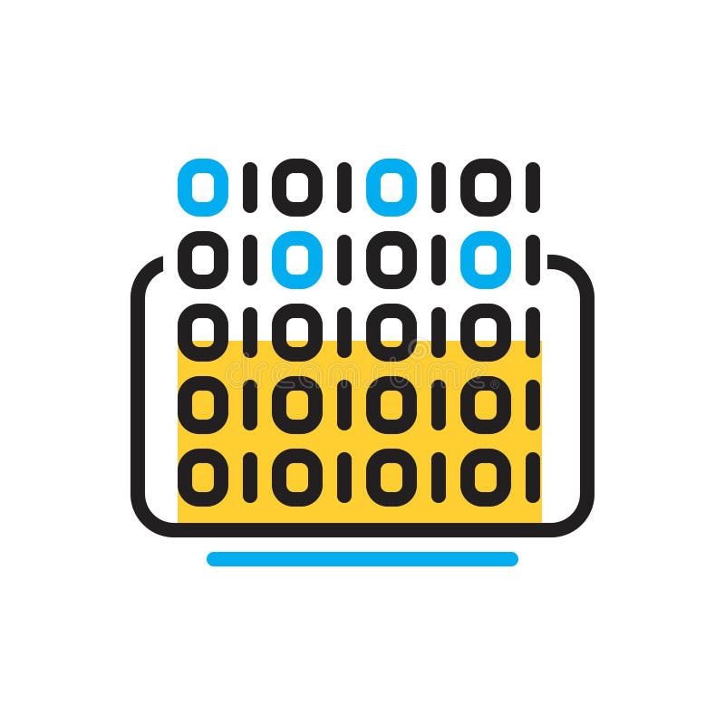 Icon for binary coding binary coding binary coding απεικόνιση αποθεμάτων