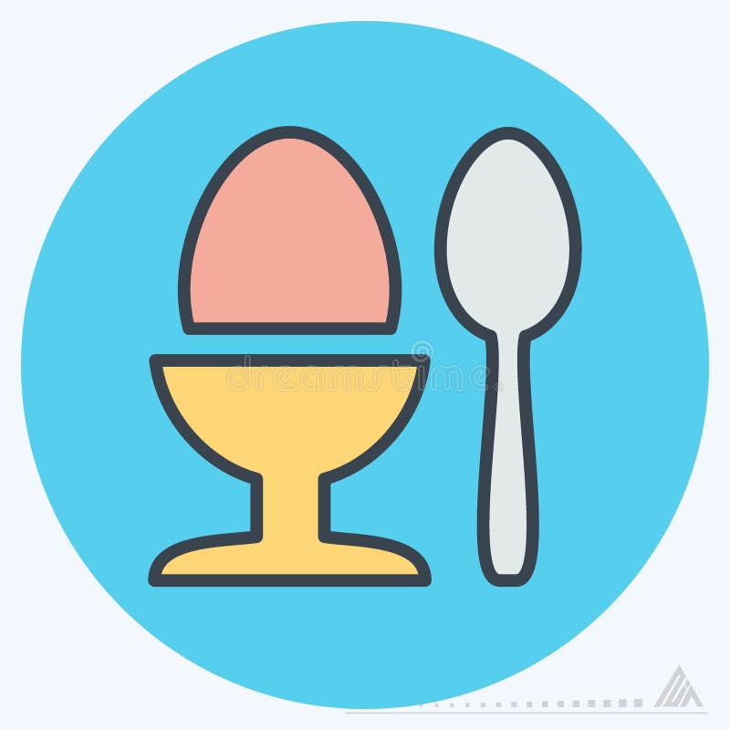 Icon Boiled Egg - Two Tone Style royalty free illustration