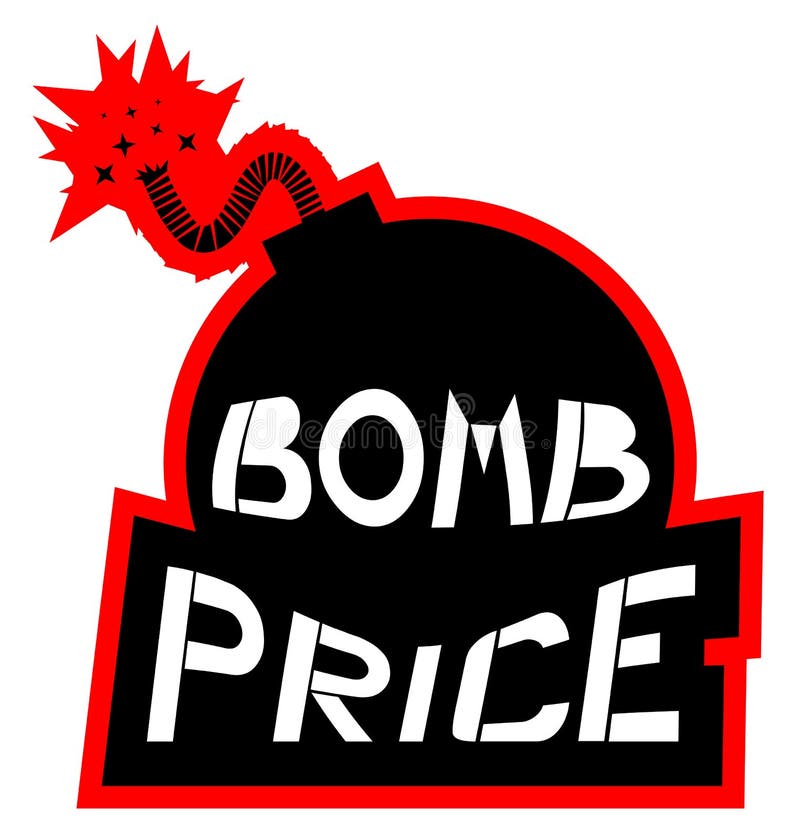 Price bomb stock vector. Illustration of commerce, vector 23061688