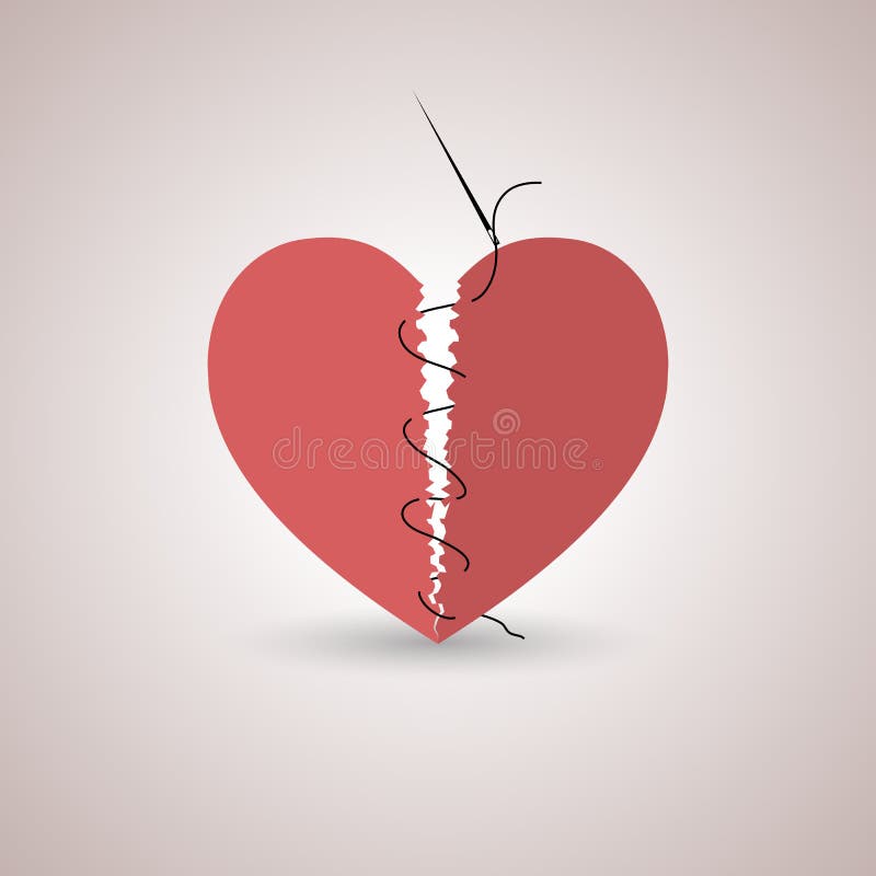 Icon broken heart, vector illustration. stock illustration Icon broken heart, vector illustration. stock illustration