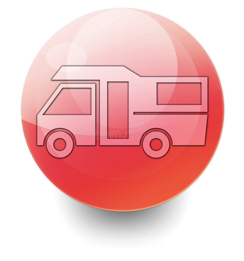Icon, Button, Pictogram Motorhome Stock Illustration Illustration of