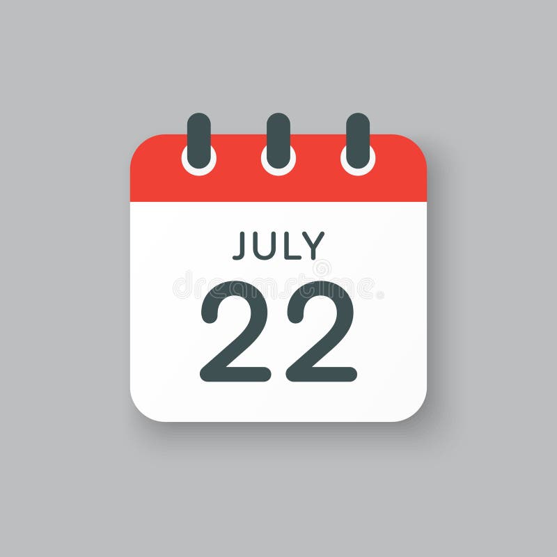 July 22 Day Calendar Stock Illustrations 213 July 22 Day Calendar