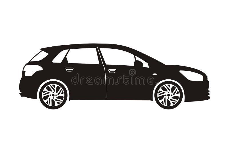 Icon car hatchback stock vector. Illustration of drawn 60290785
