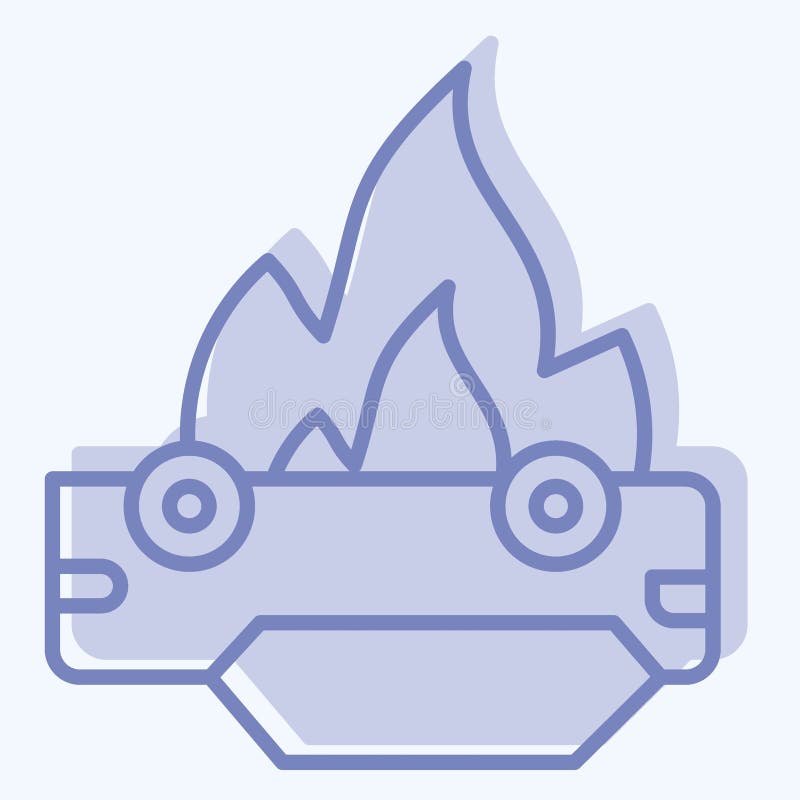 Icon Car. related to Firefighter symbol. two tone style. simple design editable. simple illustration royalty free illustration