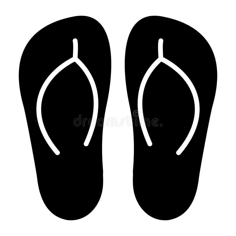 An Icon of Casual Flip Flops, Beach Footwear Vector Stock Vector ...