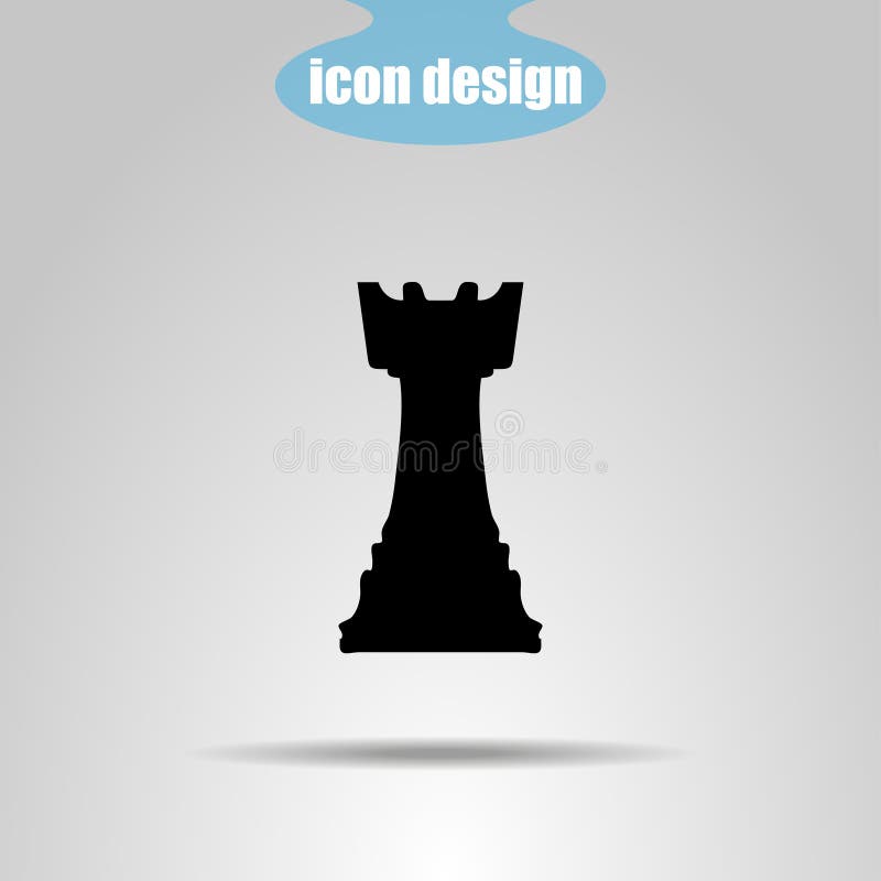 Silhouette of a rook chess piece Royalty Free Vector Image