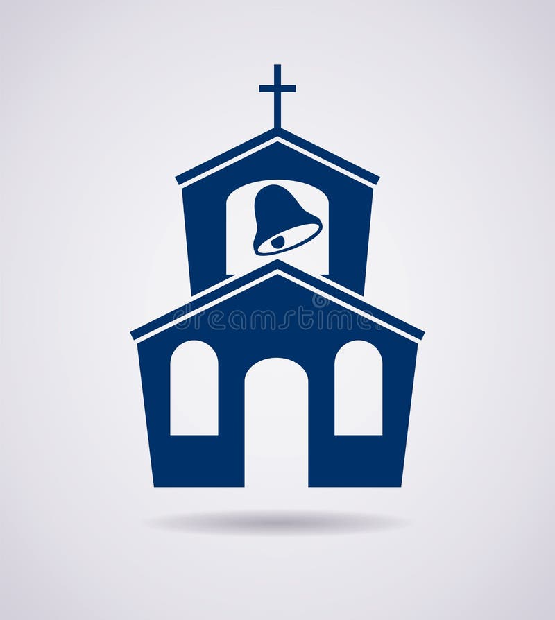 vector symbol or icon of church building. vector symbol or icon of church building