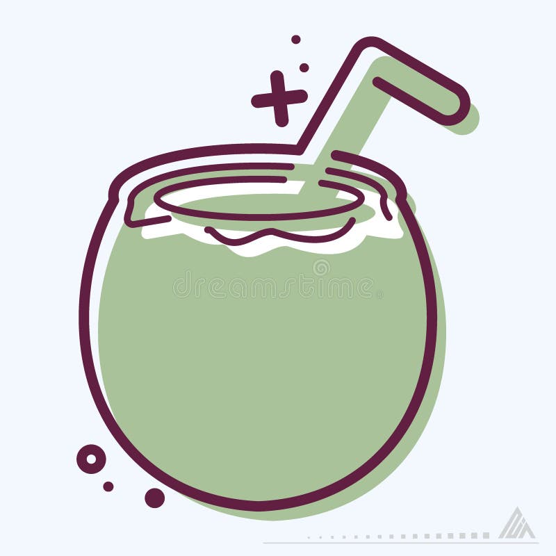 Icon Coconut - MBE Syle royalty free illustration