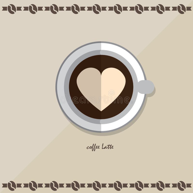 Icon coffee latte stock vector. Illustration of drinks 81435165