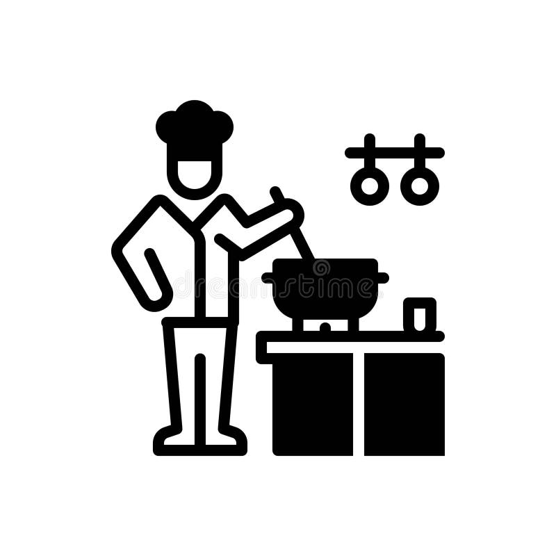 Black solid icon for Cooking, food and catering stock illustration