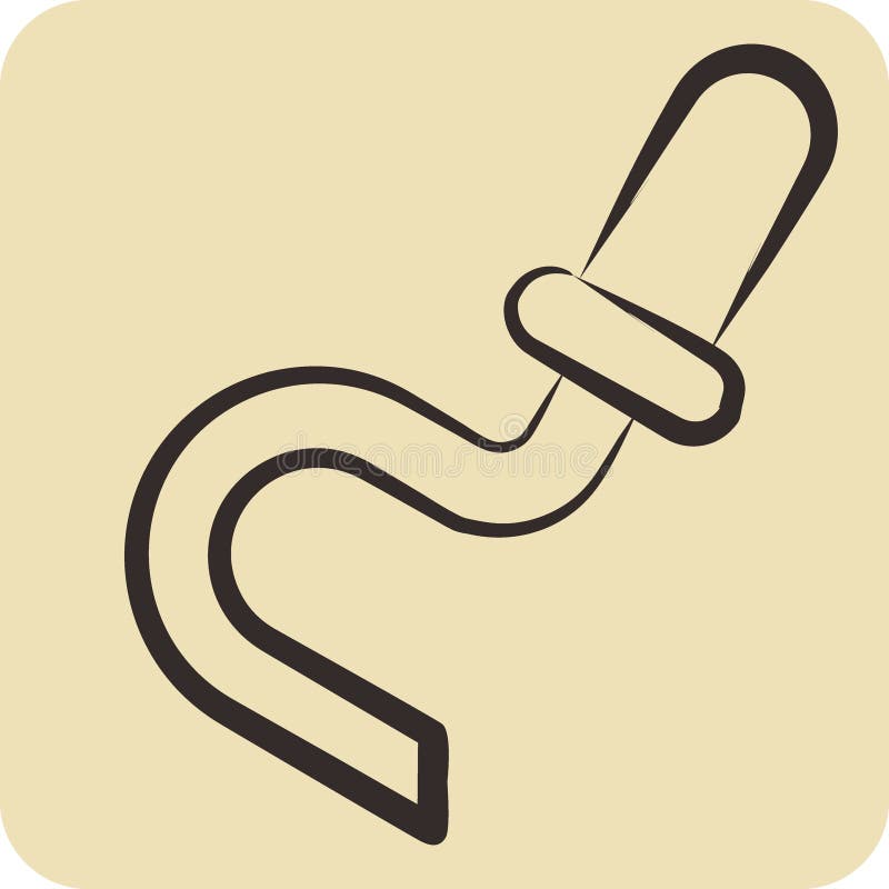 Icon Crowbar. related to Firefighter symbol. hand drawn style. simple design. simple illustration vector illustration