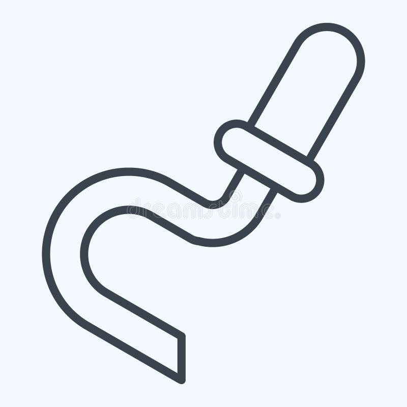 Icon Crowbar. related to Firefighter symbol. line style. simple design editable. simple illustration royalty free illustration