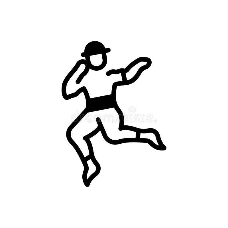 Black solid icon for Dancing, dance and shinding royalty free illustration