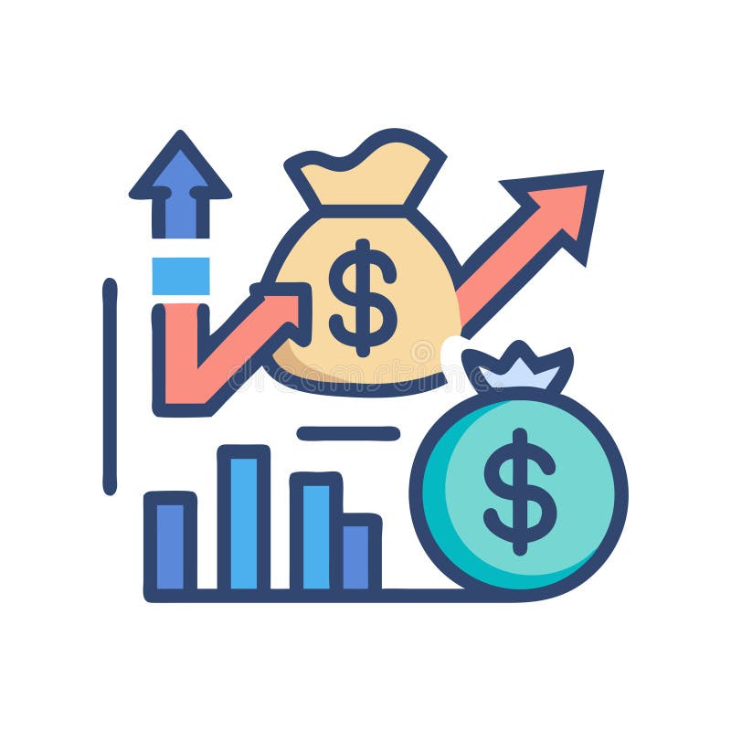 Dynamic Business Investment Icon royalty free illustration