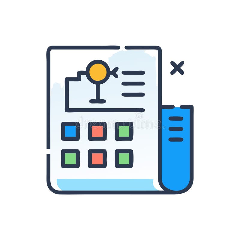 Dynamic Business Plan Icon stock illustration