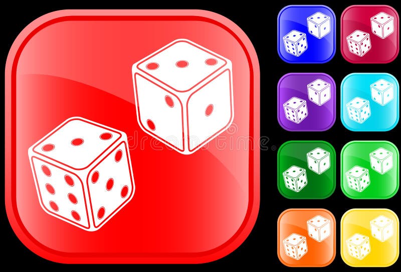 Icon of dice vector illustration