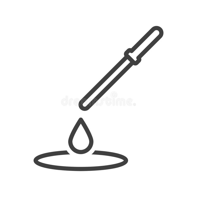 Pipette Drop Line Drawing Stock Illustrations 542 Pipette Drop Line