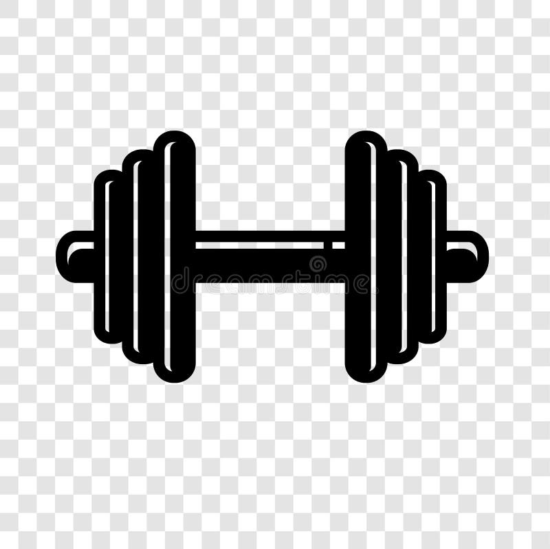Simple Dumbbell, at Transparent Effect Background Stock Vector