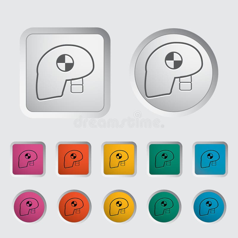 Dummy Head for Crash Test Flat Icon Stock Vector Illustration of mannequin, doll 91618801