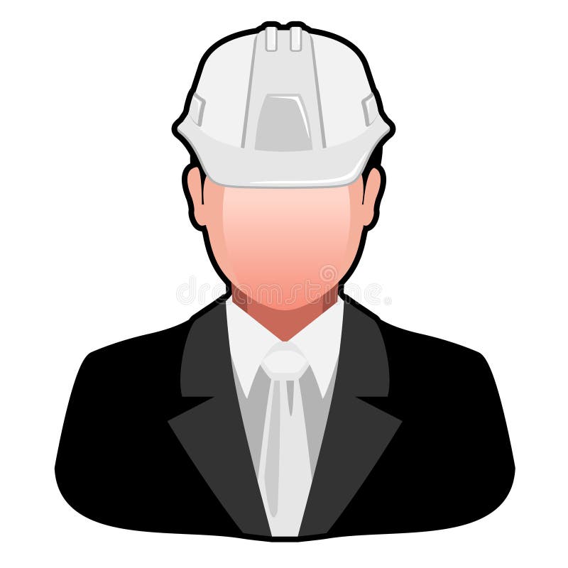 Icon Engineer In Safety Helmet Stock Vector Image 53462686