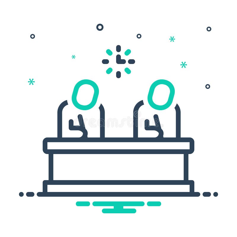 Mix icon for Exams, test and examination stock illustration