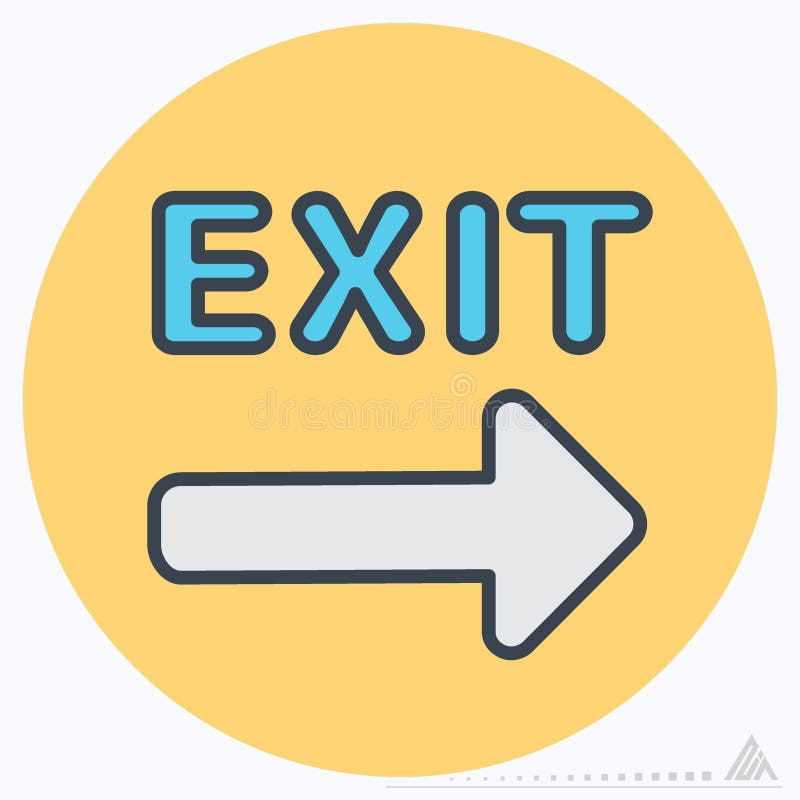 Icon Exit 2 - Color Mate Style royalty free illustration