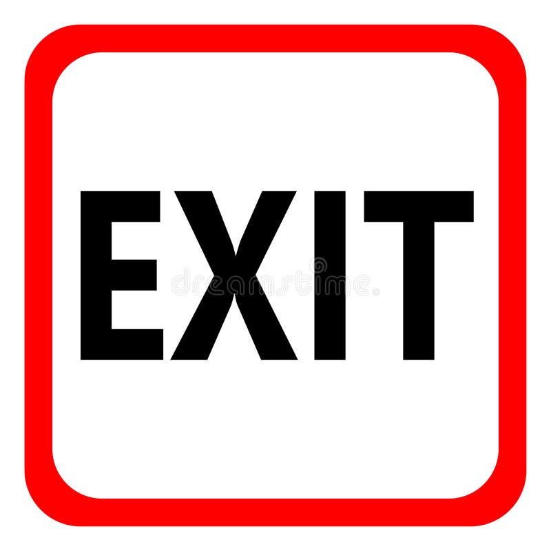 Icon EXIT on white background. Vector illustration. royalty free illustration
