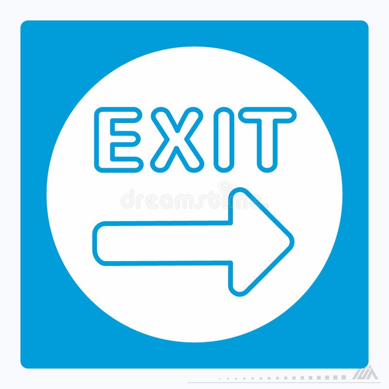 Icon Exit 2 - White Moon Style stock illustration