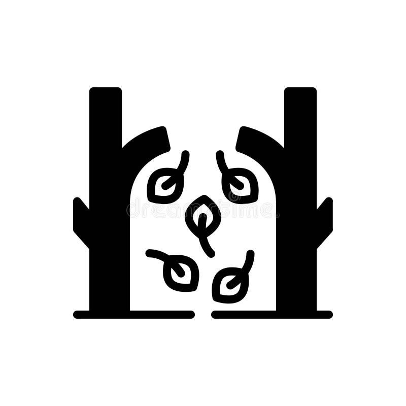 Black solid icon for Fall, nature and plant royalty free illustration