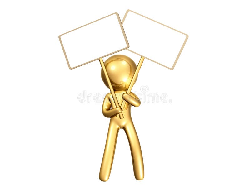 icon figure with blank message board