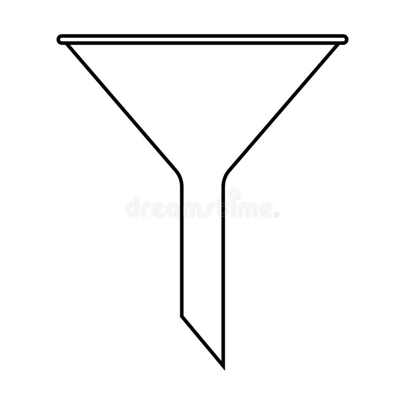 Icon Filter Funnel for Pouring Liquid into Thin Neck Dish Stock