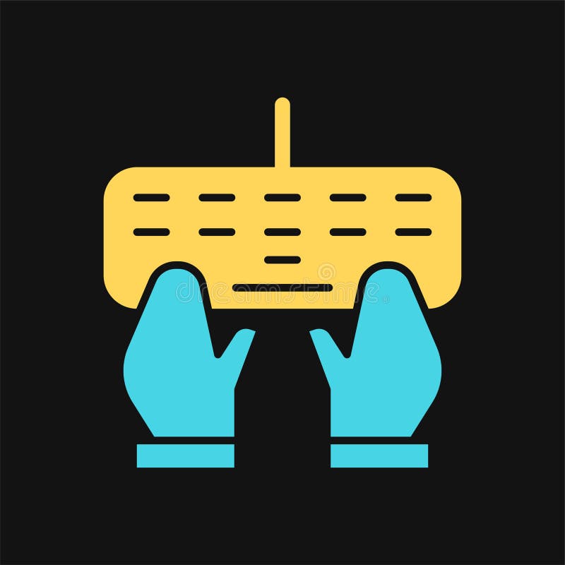Icon hand typing keyboard vector illustration