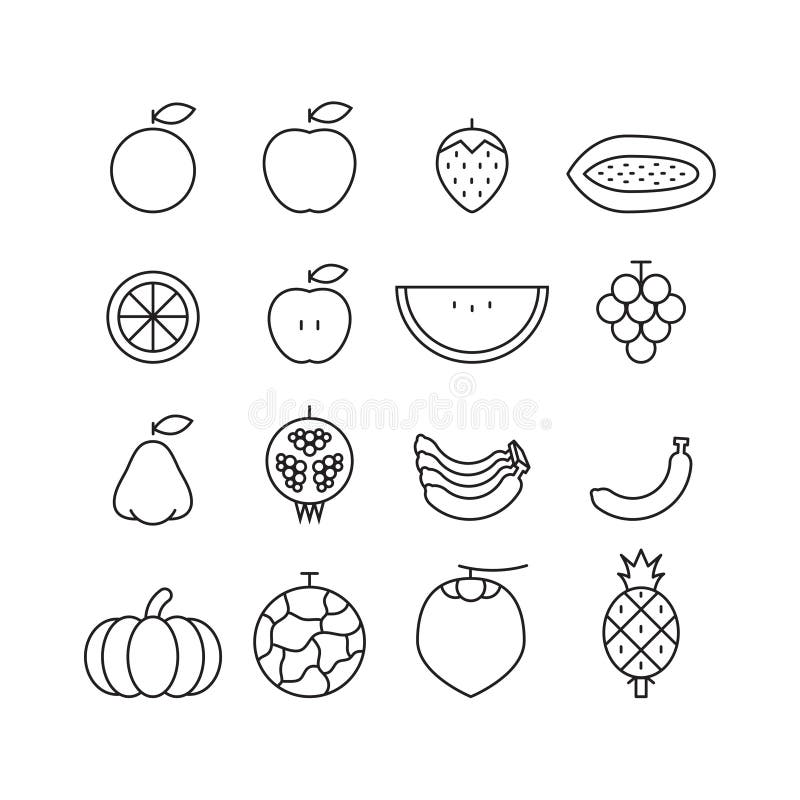 Icon fruit, vector stock vector. Illustration of papaya - 66424440