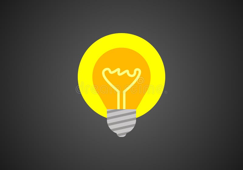 Icon glowing light bulbs stock illustration Icon glowing light bulbs stock illustration