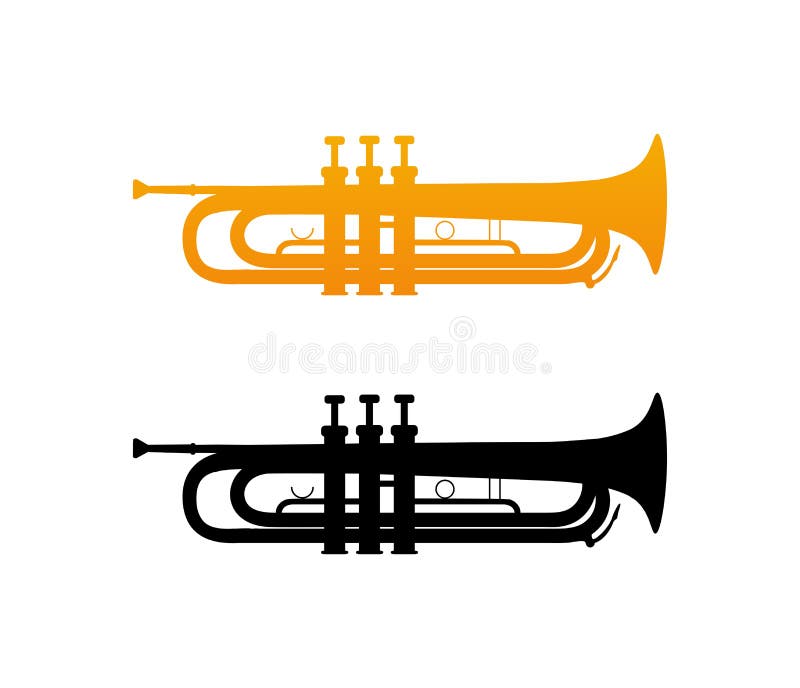 Golden Trumpet. Horn. Vector Icon Stock Vector - Illustration of design ...