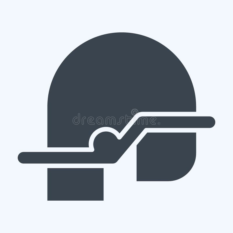 Icon Helmet. related to Firefighter symbol. glyph style. simple design editable. simple illustration royalty free illustration