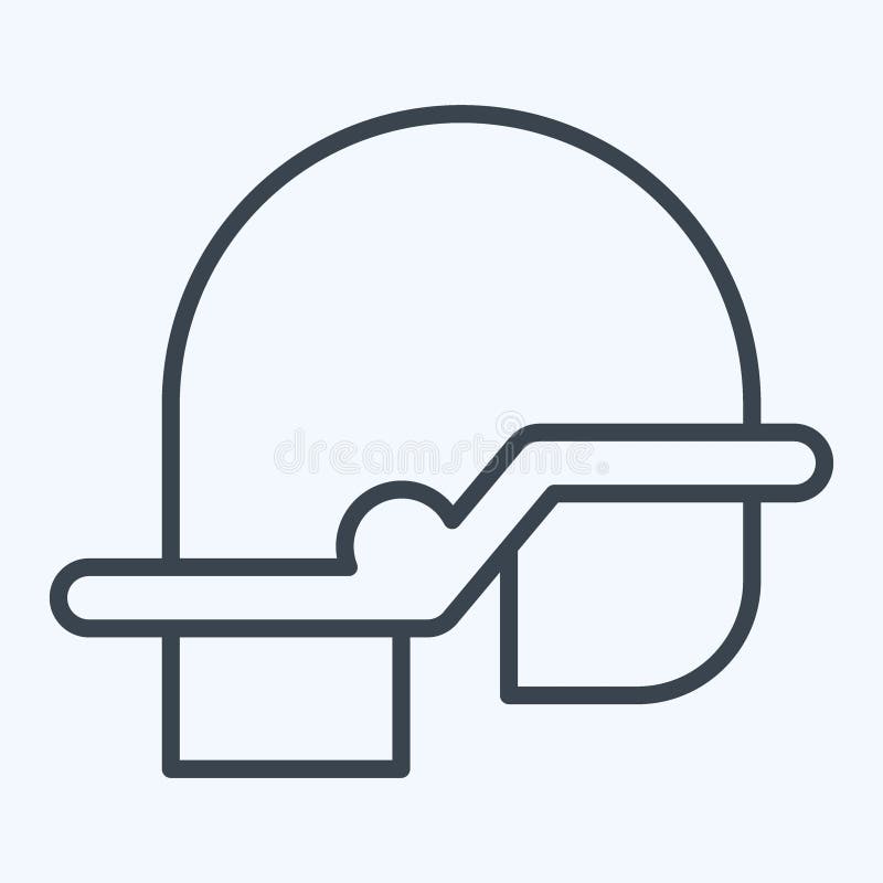 Icon Helmet. related to Firefighter symbol. line style. simple design editable. simple illustration stock illustration