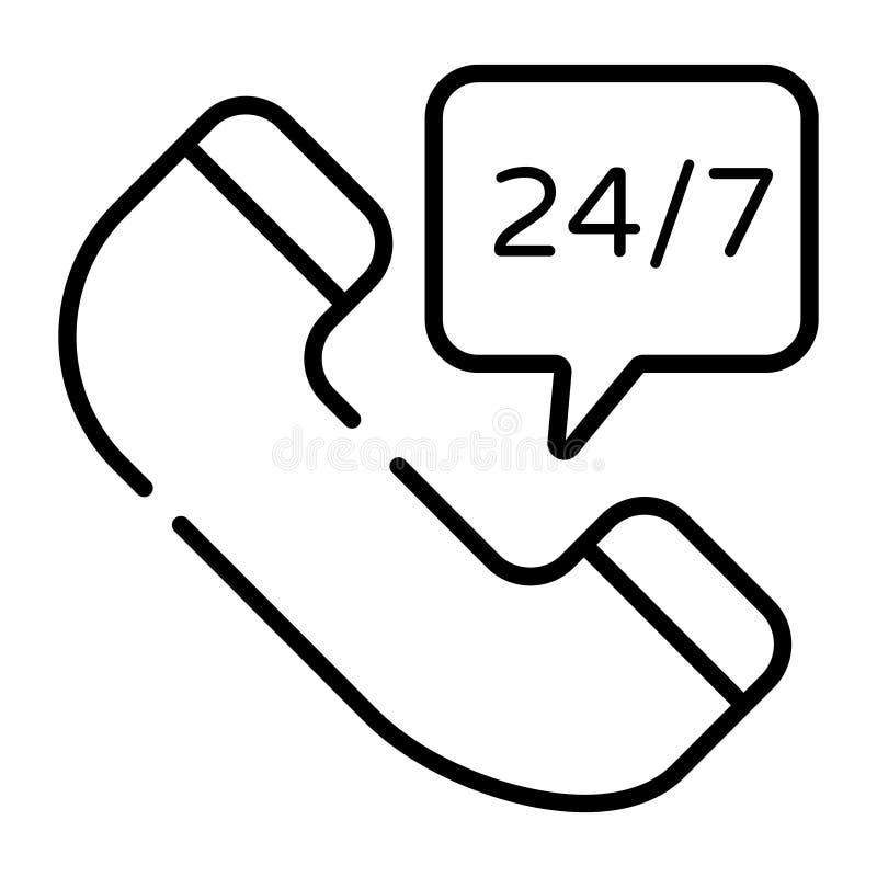 An Icon of Helpline, Concept of Customer Support Stock Vector
