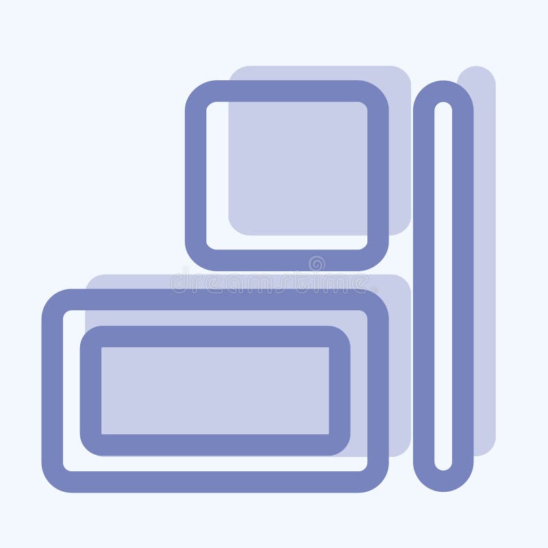 Icon Horizontal Align Right Two Tone Style,Simple Illustration