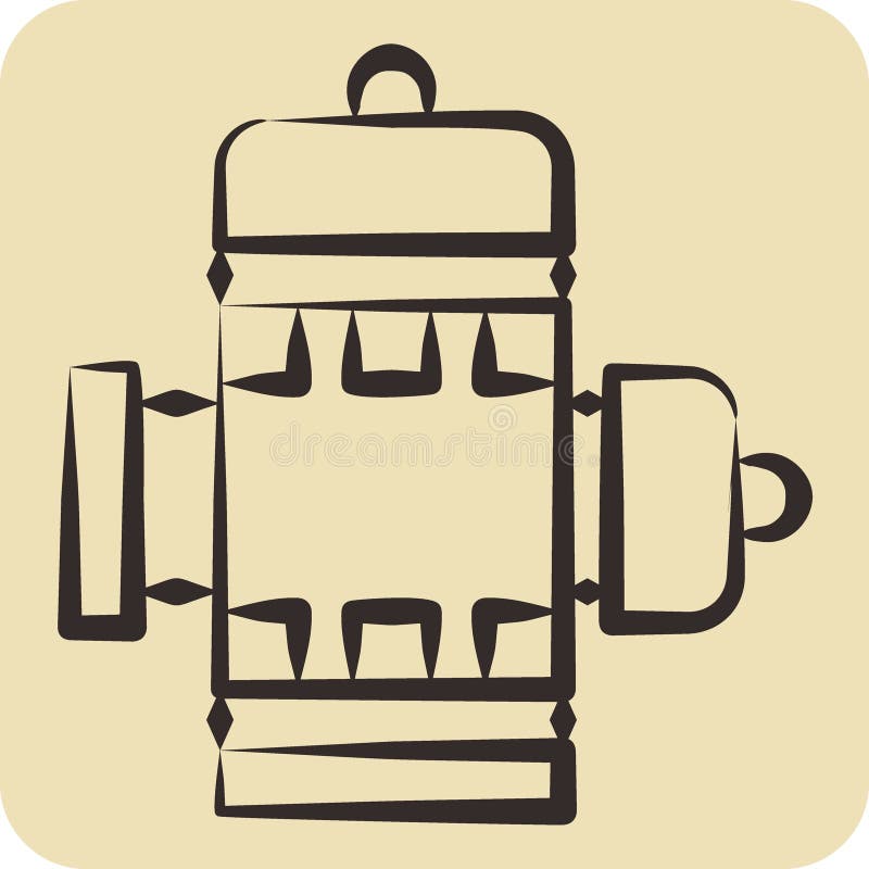 Icon Hydrant. related to Firefighter symbol. hand drawn style. simple design. simple illustration royalty free illustration