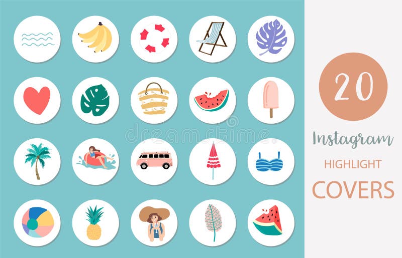 Instagram Story Highlight Travel Stock Illustrations – 79 Instagram ...